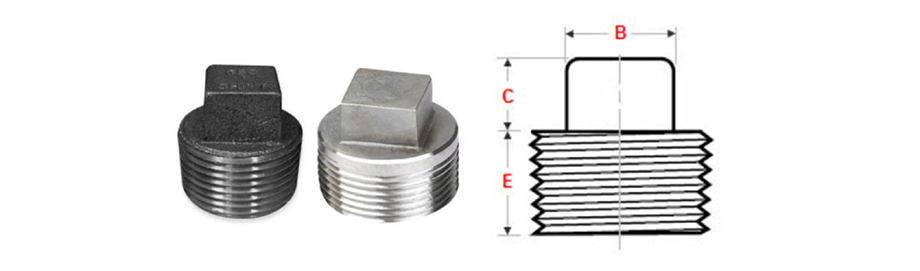 Threaded Square Plug